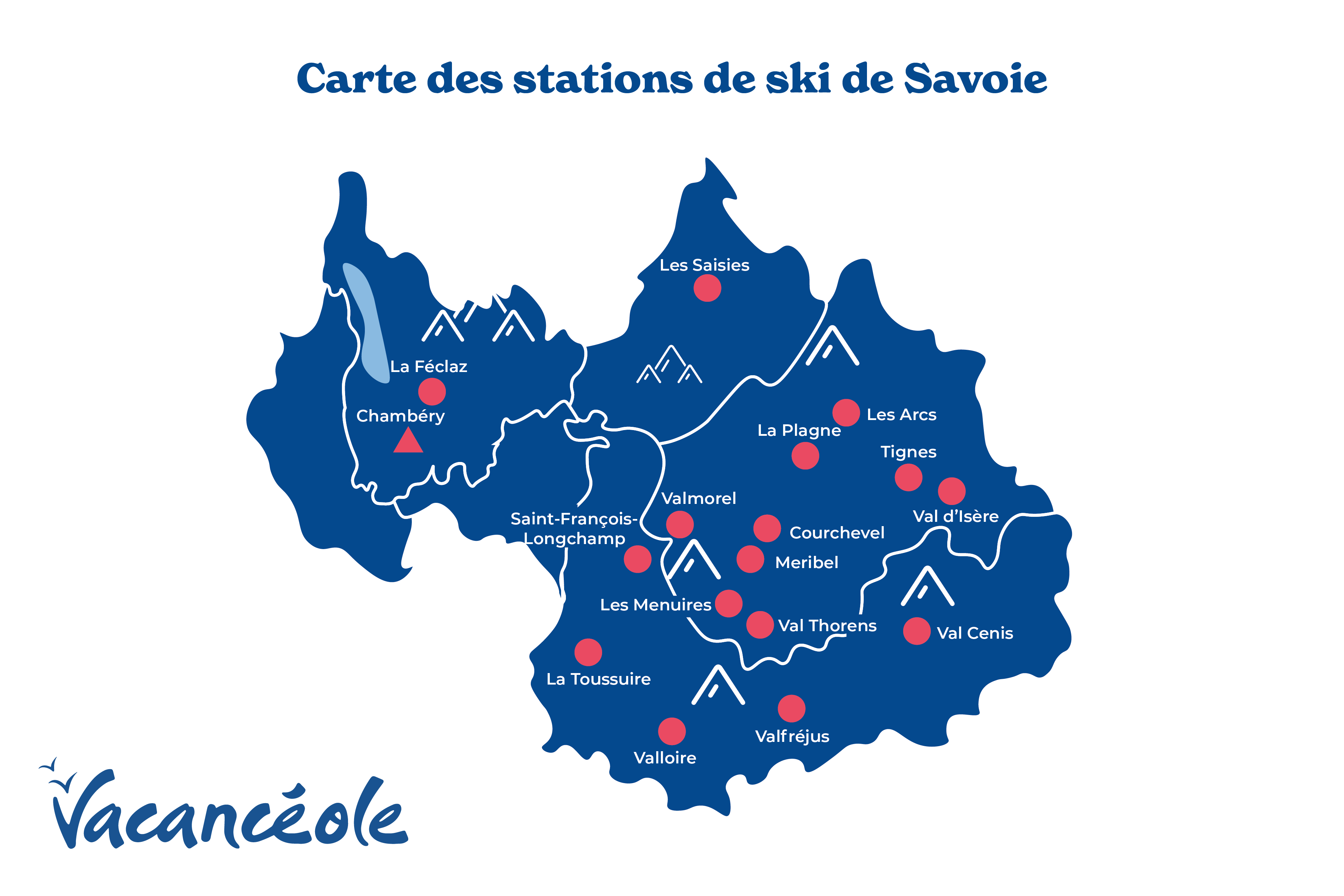 Carte stations de Savoie Vacancéole