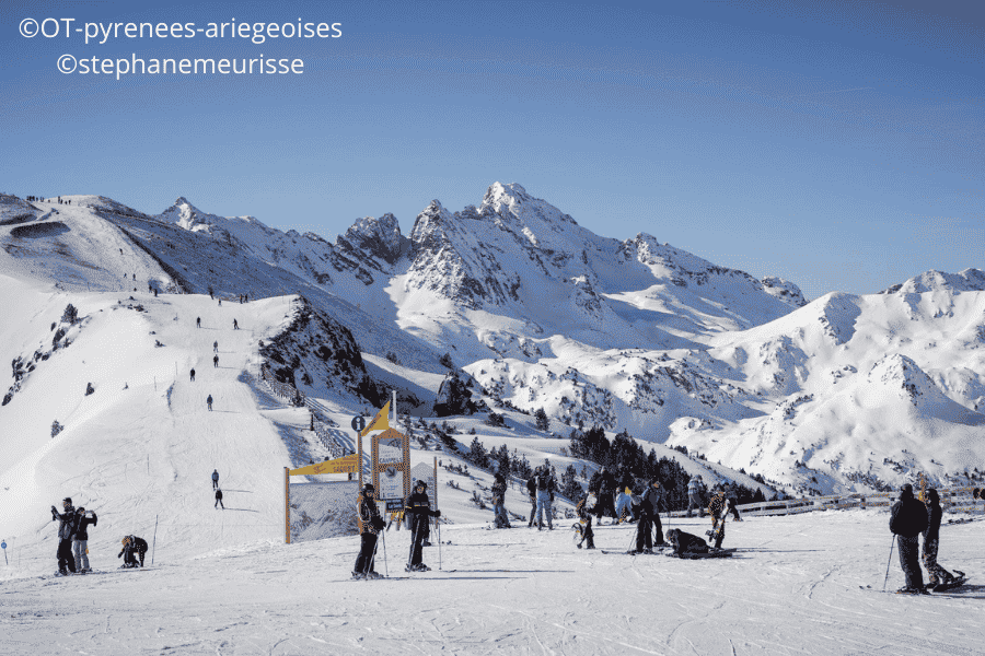 La piste du Saquet à Ax 3 Domaines