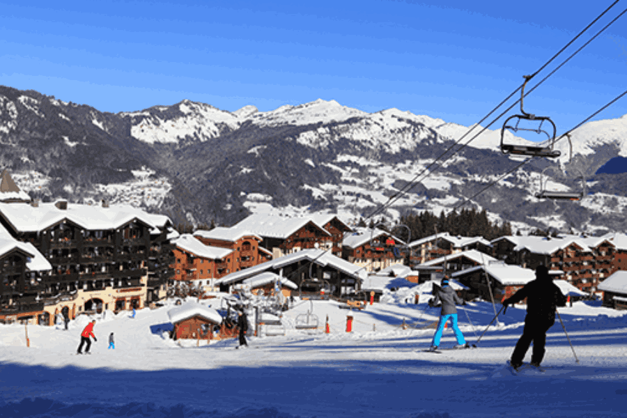 Station de Morillon l'hiver vue depuis la résidence Grand Morillon