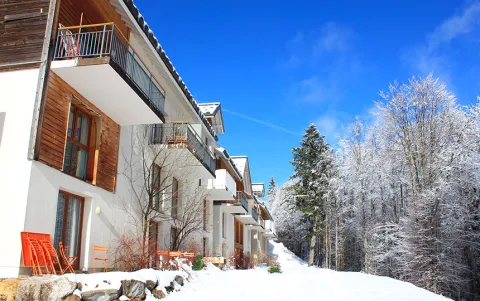 Résidence Les Balcons d'Aix à La Féclaz - extérieur hiver