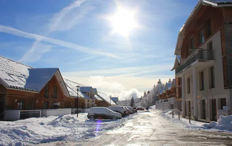 Résidence Les Balcons d'Aix à La Féclaz - extérieur hiver