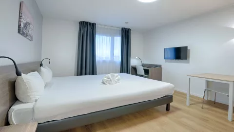 Apparthotel Paris Quai de Marne Vacancéole Vue intérieure Studio chambre