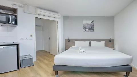 Apparthotel Paris Quai de Marne Vacancéole Vue intérieure Studio chambre