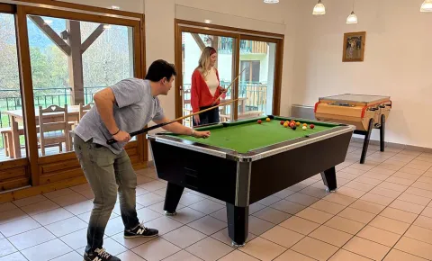 salle de billards avec clients Birdie