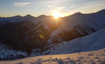 Station Val d'Allos montagne coucher de soleil