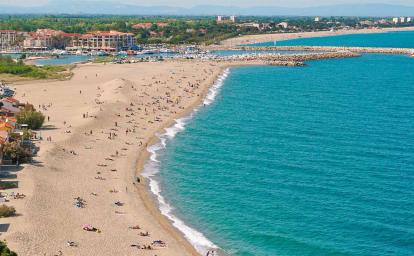 Plage à Argelès-sur-Mer, un des plus beaux endroits du Languedoc Roussillon 